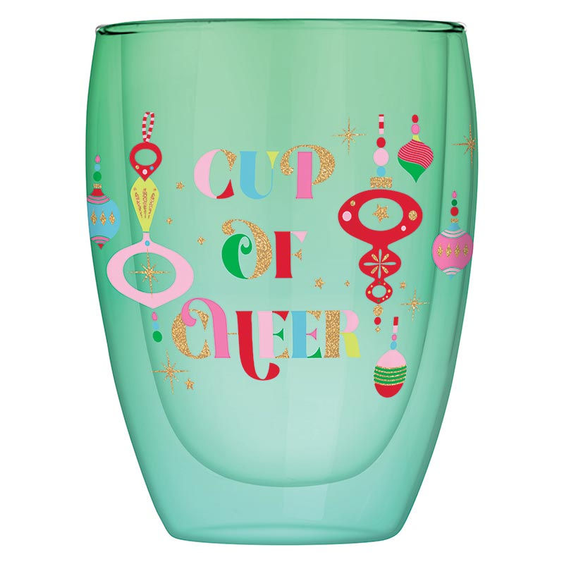 Cup of Cheer Double Wall Stemless Glass