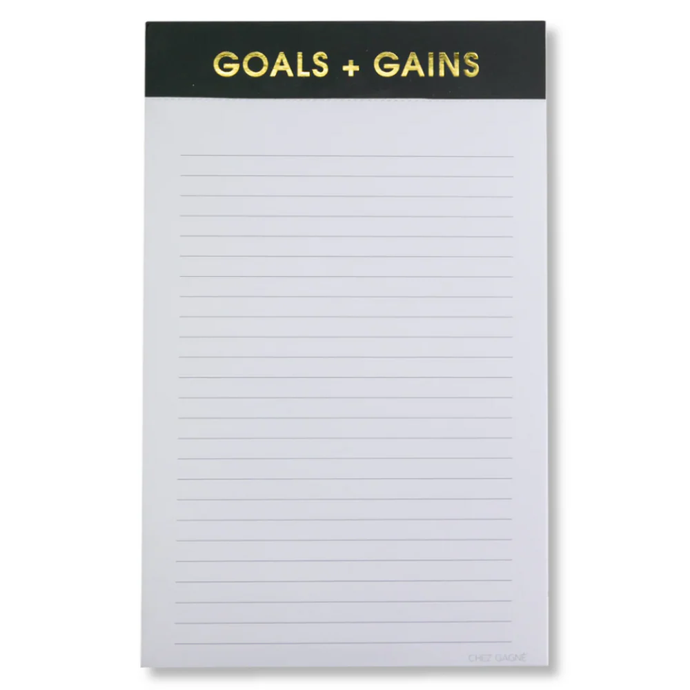 Goals + Gains Notepad