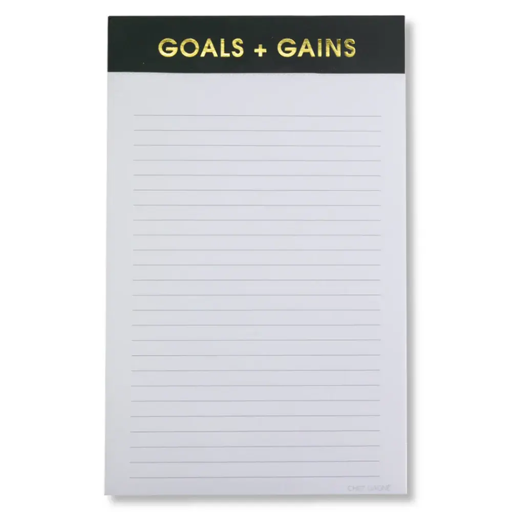 Goals + Gains Notepad