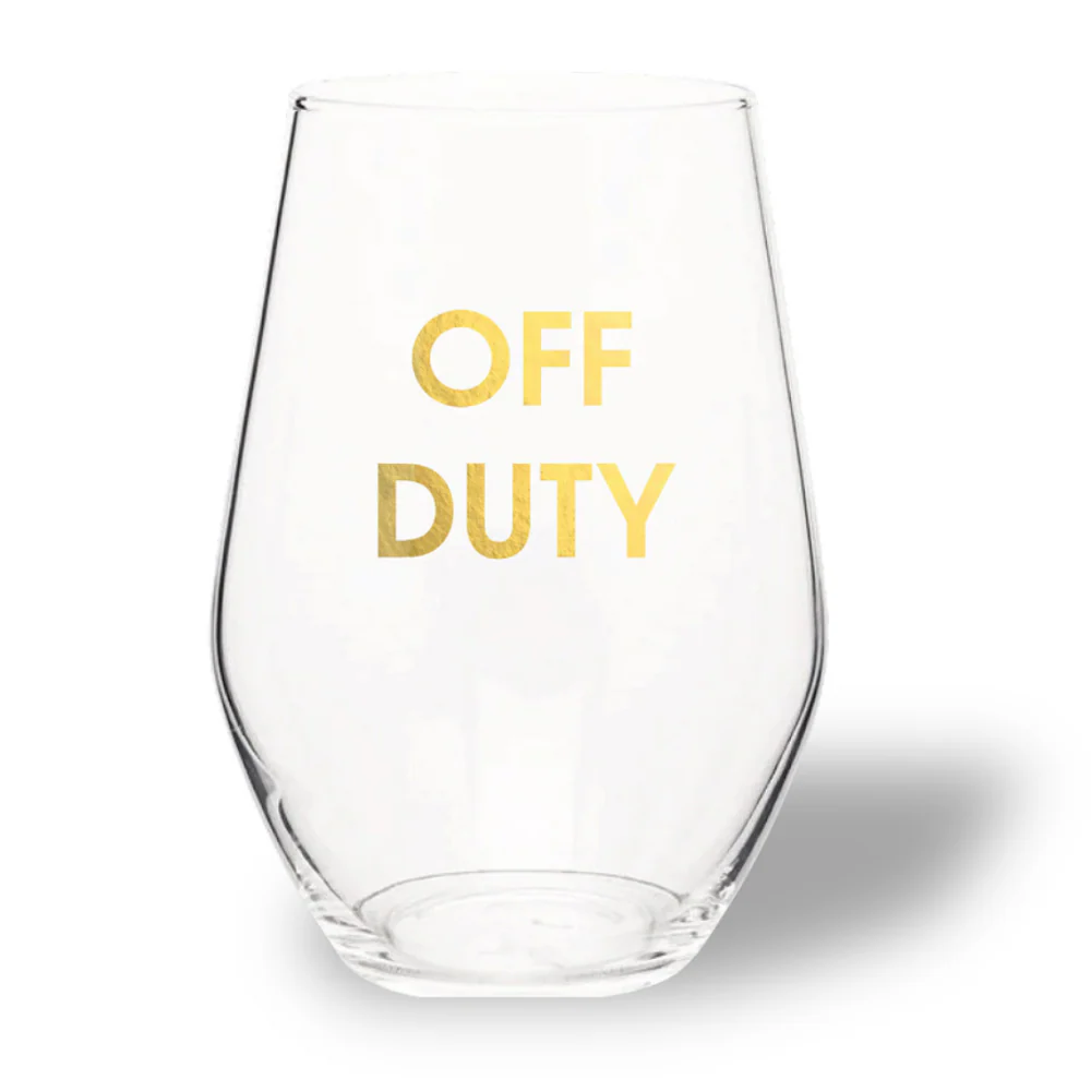 Off Duty Wine Glass