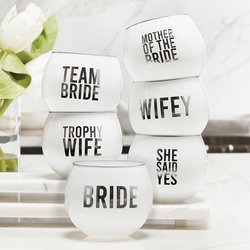 Trophy Wife Roly Poly Wine Glass styled