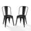 Thumbnail: Bistro style black metal dining chair