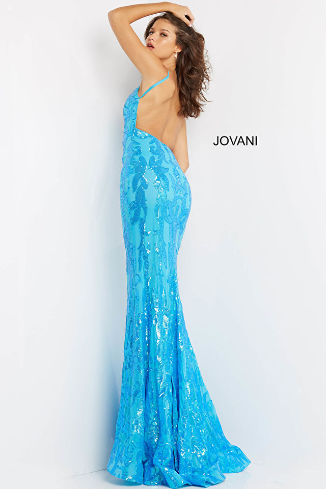 Thumbnail: Jovani 07784 Sequin Embroidered Dress