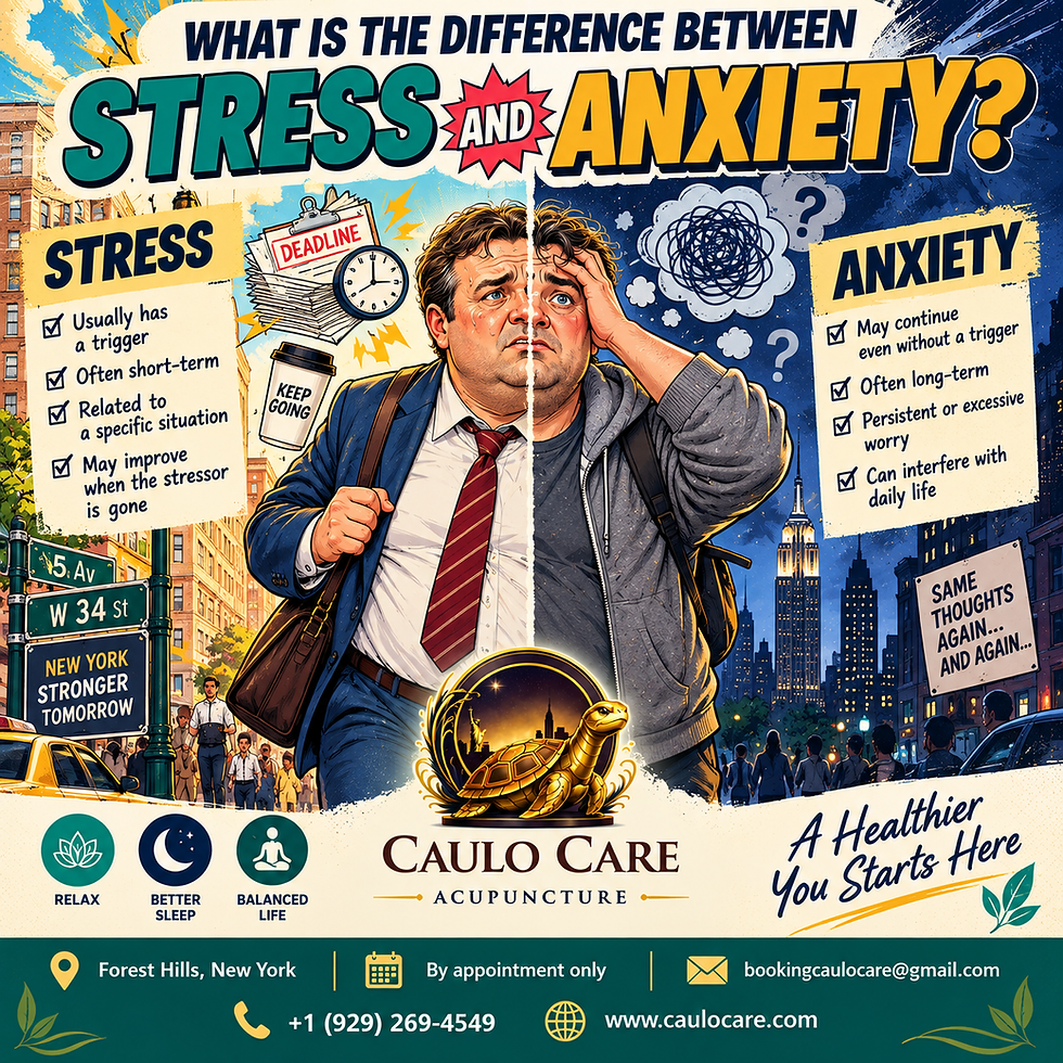 Stress vs anxiety symptoms and stress-related neck and shoulder tension – Caulo Care Acupuncture Forest Hills Queens NY