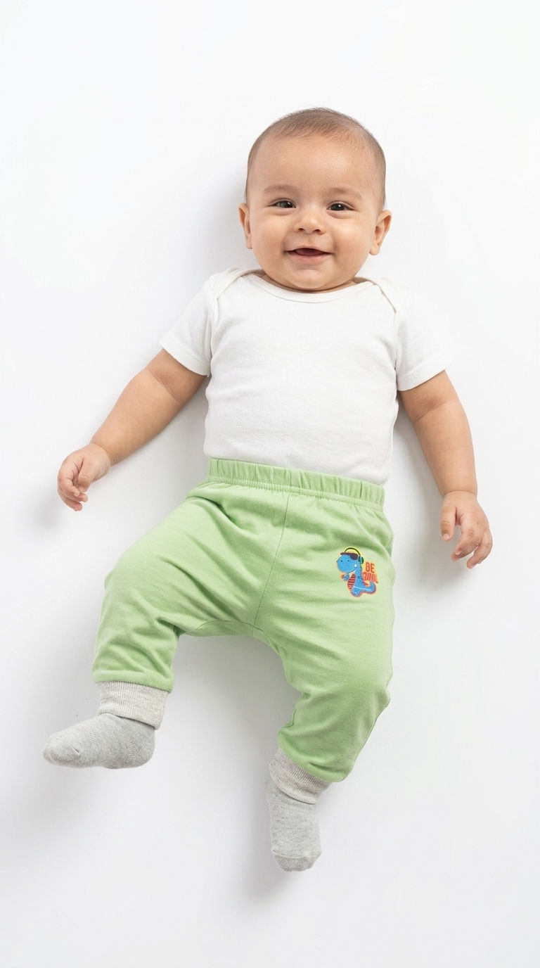 Miniatura: Mijão De Bebê Menino Calça Avulsa Algodão Fio 30 Penteado M/G