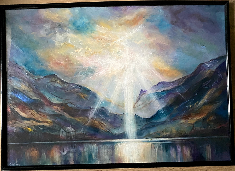 Thumbnail: 'The Way - Acrylic & Pastels ' on Board  11.7 x 16.5 inches