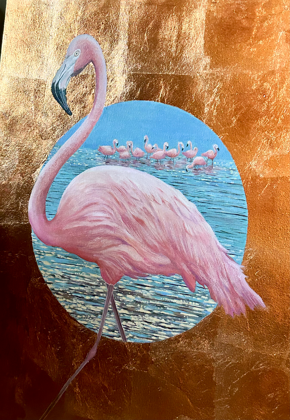 Thumbnail: "Lets Flamingo" - Oil Painting on Canvas