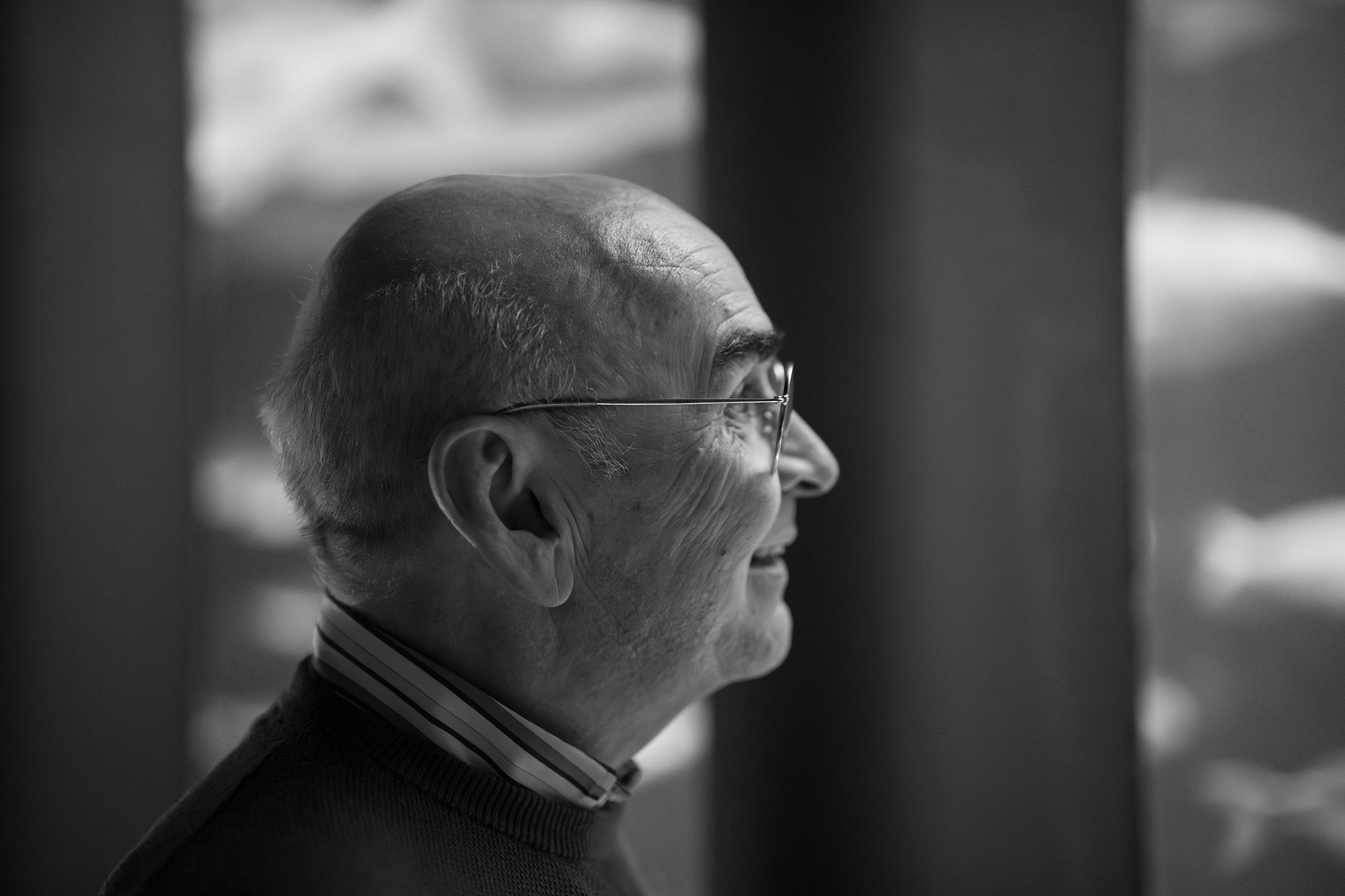 Antonio García Allut en el Aquarium Finisterrae para la entrevista de «La Cafetería de Javier Cebreiros»