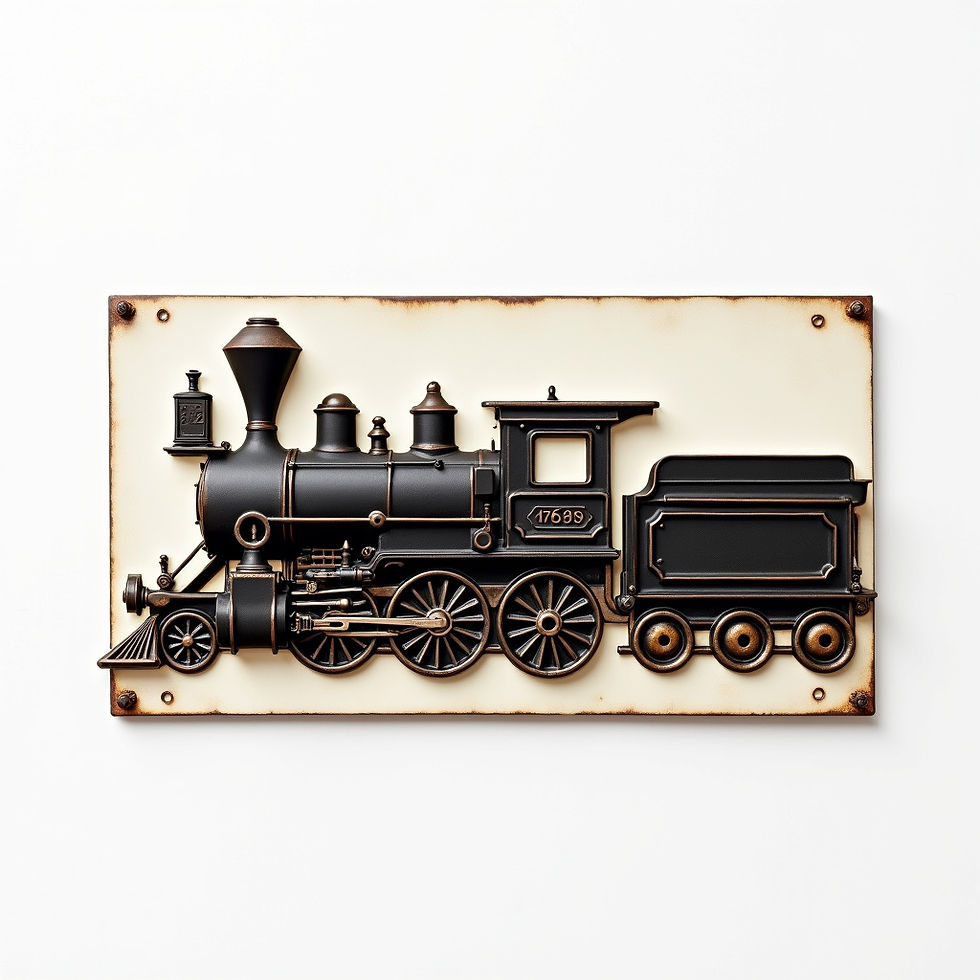 Plaque Métal Train