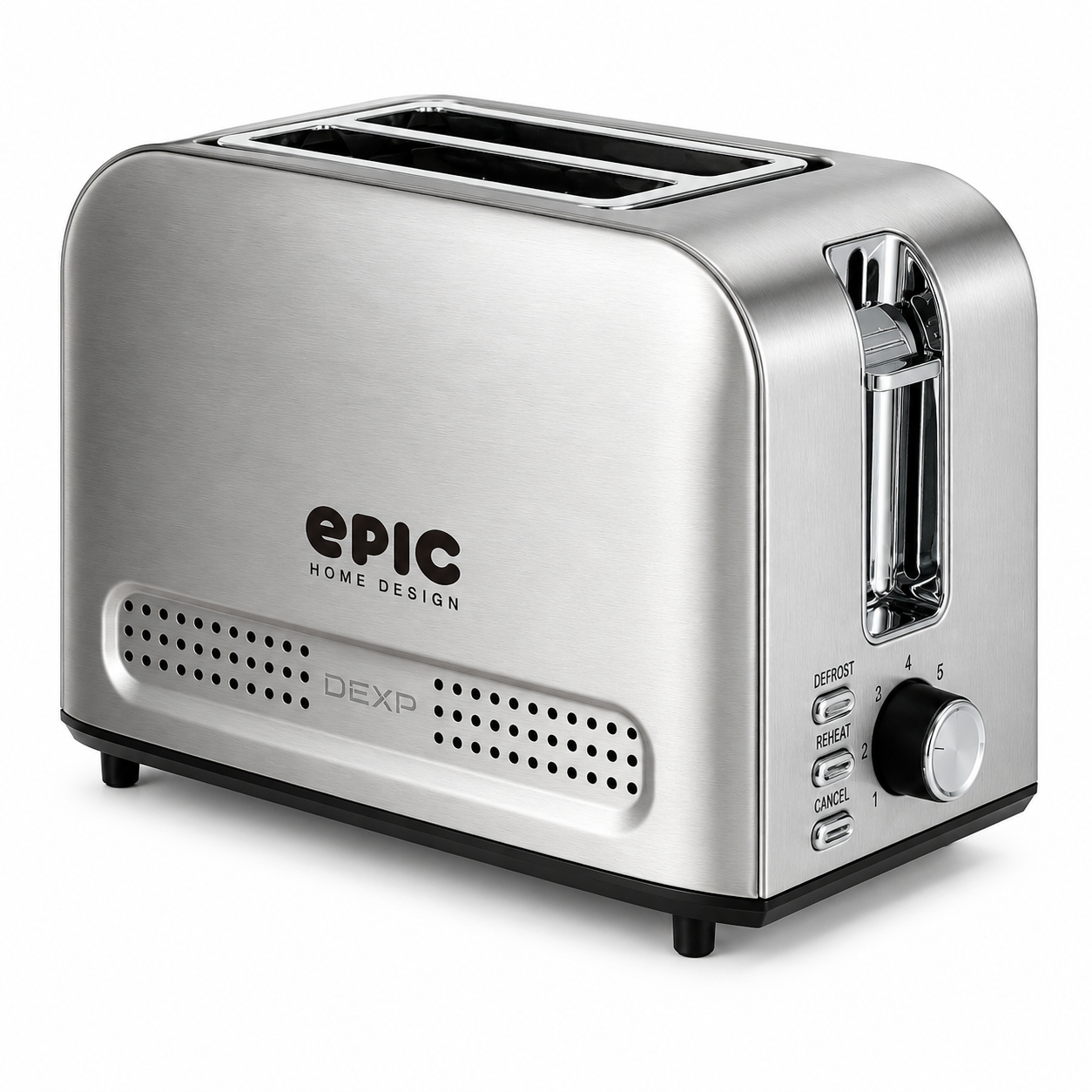 Tostador Epic, Para 2 Rebanadas, De Acero Inoxidable, Color Plateado