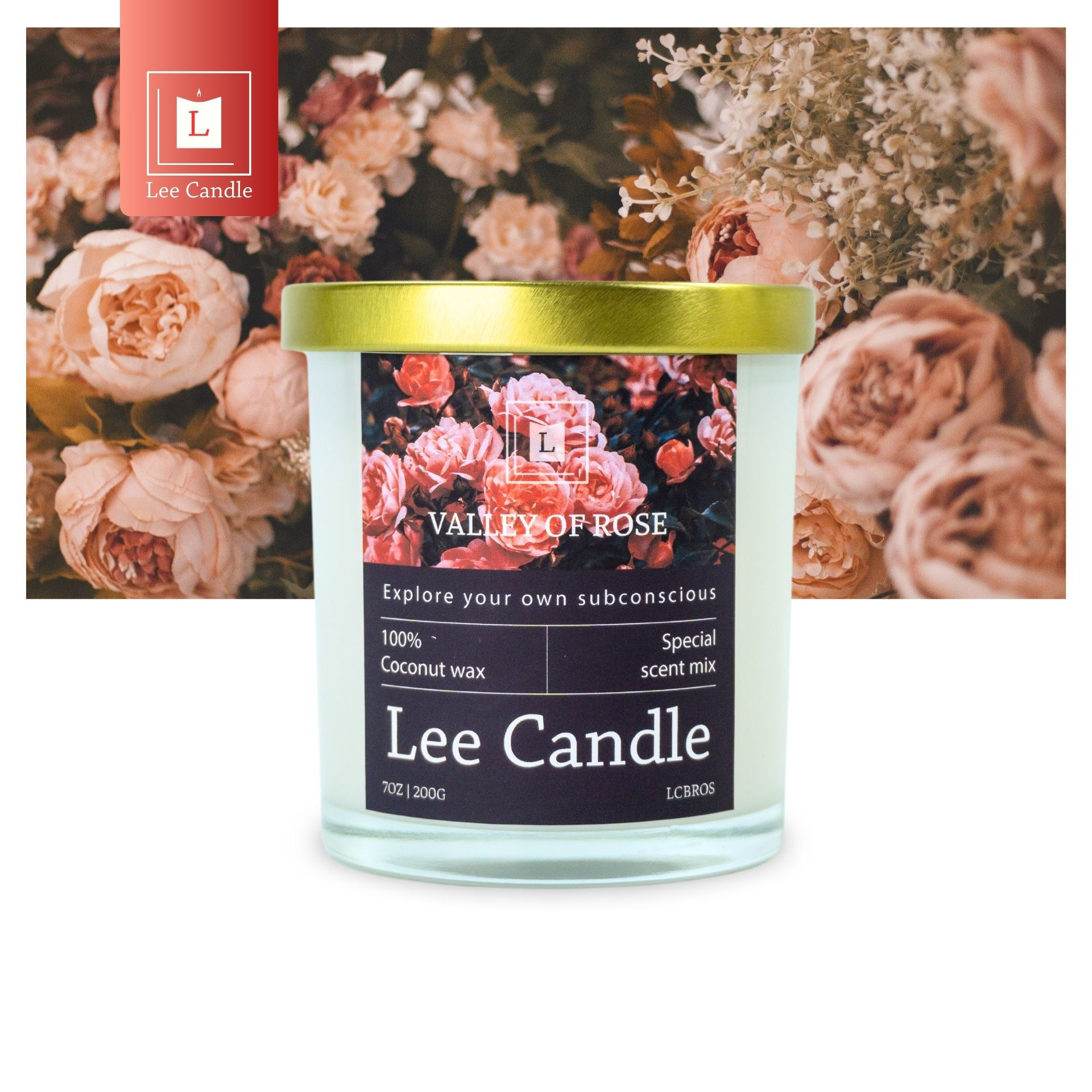 Lee Candle – Valley Of Roses Scented Candle
