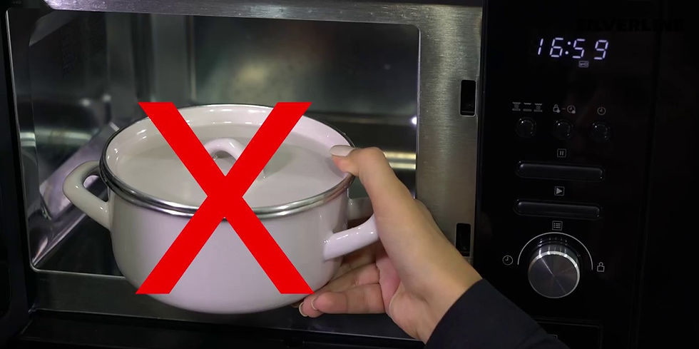 no metal containers in the microwave
