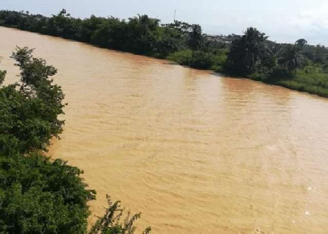 river poluted by galamsey