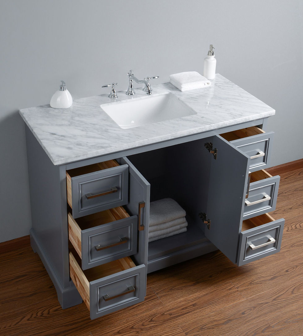 Thumbnail: Ariane 48" Slate Gray Single Vanity Single Sink