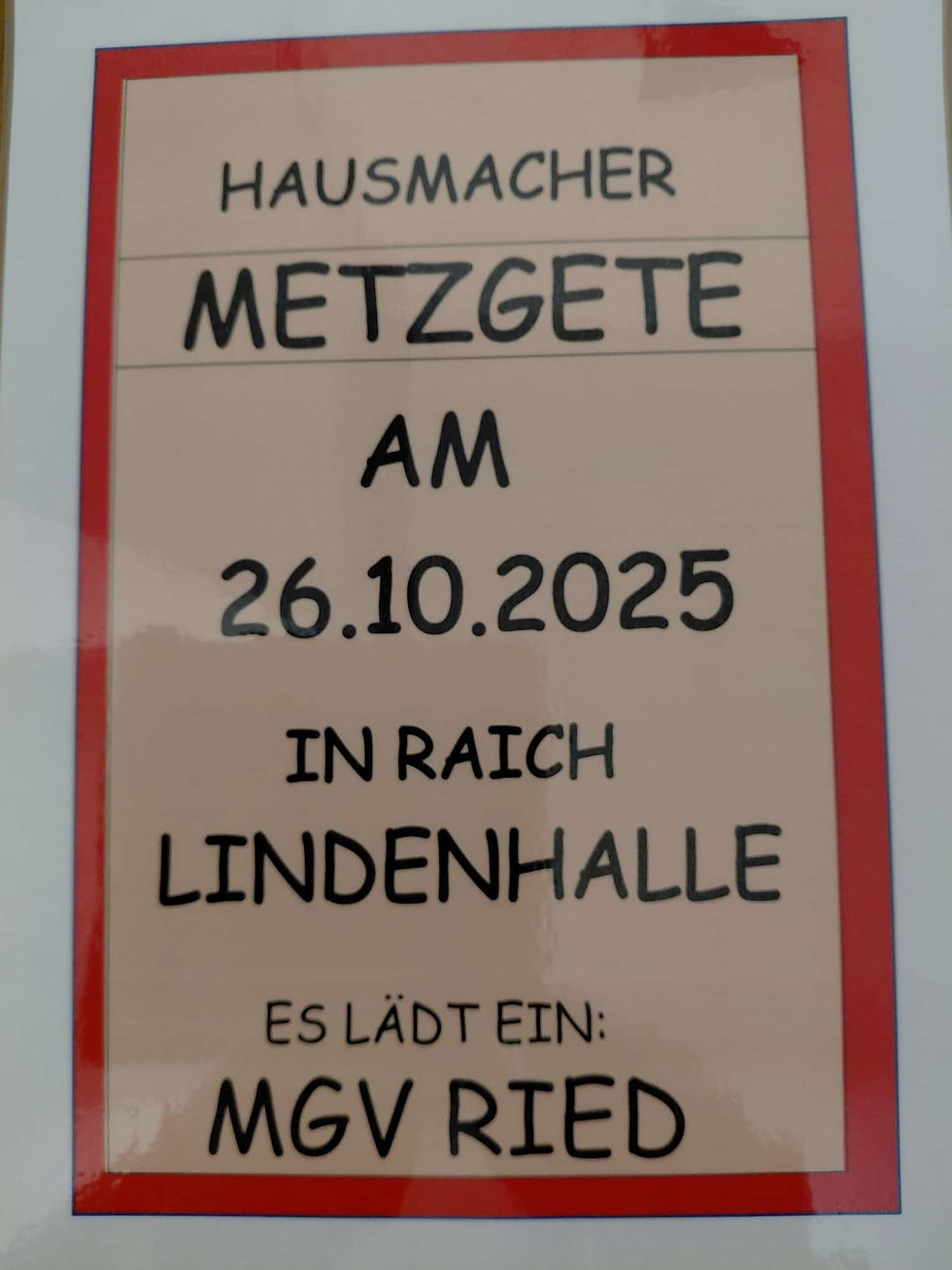 Metzgete Männergesangverein Ried