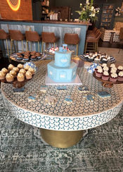 Dessert and cake display prepared for an event at Social 1832.