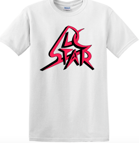 white dc star t shirt