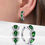 Miniaturbild: Luxus Trendy Blau Zirkonia Hoop Ohrringe Hochzeit Party Elegante Accessoires Frauen