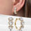 Miniaturbild: Luxus Trendy Blau Zirkonia Hoop Ohrringe Hochzeit Party Elegante Accessoires Frauen
