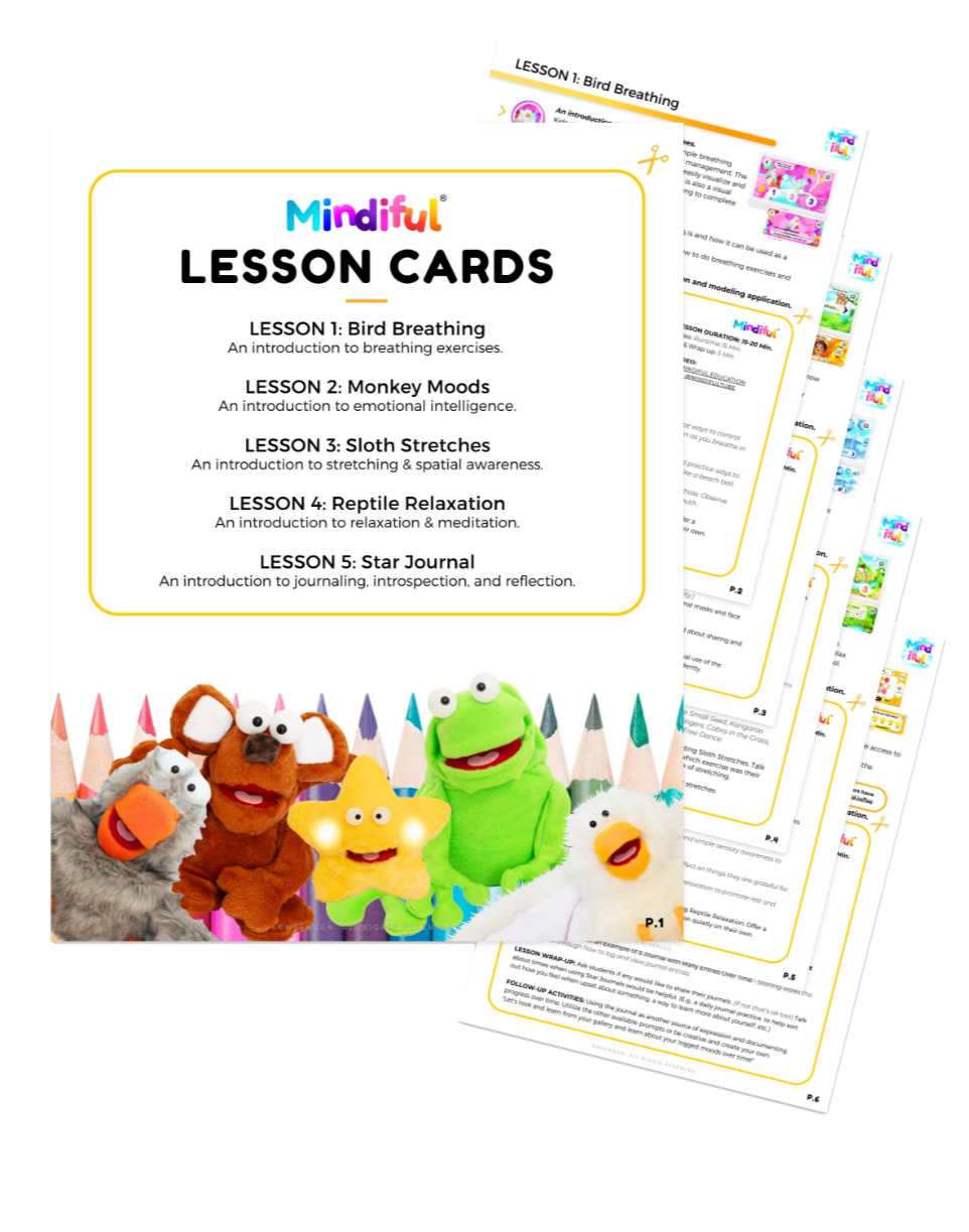 Lesson Cards -"Introduction to Mindiful®-ness" Program - Digital Download