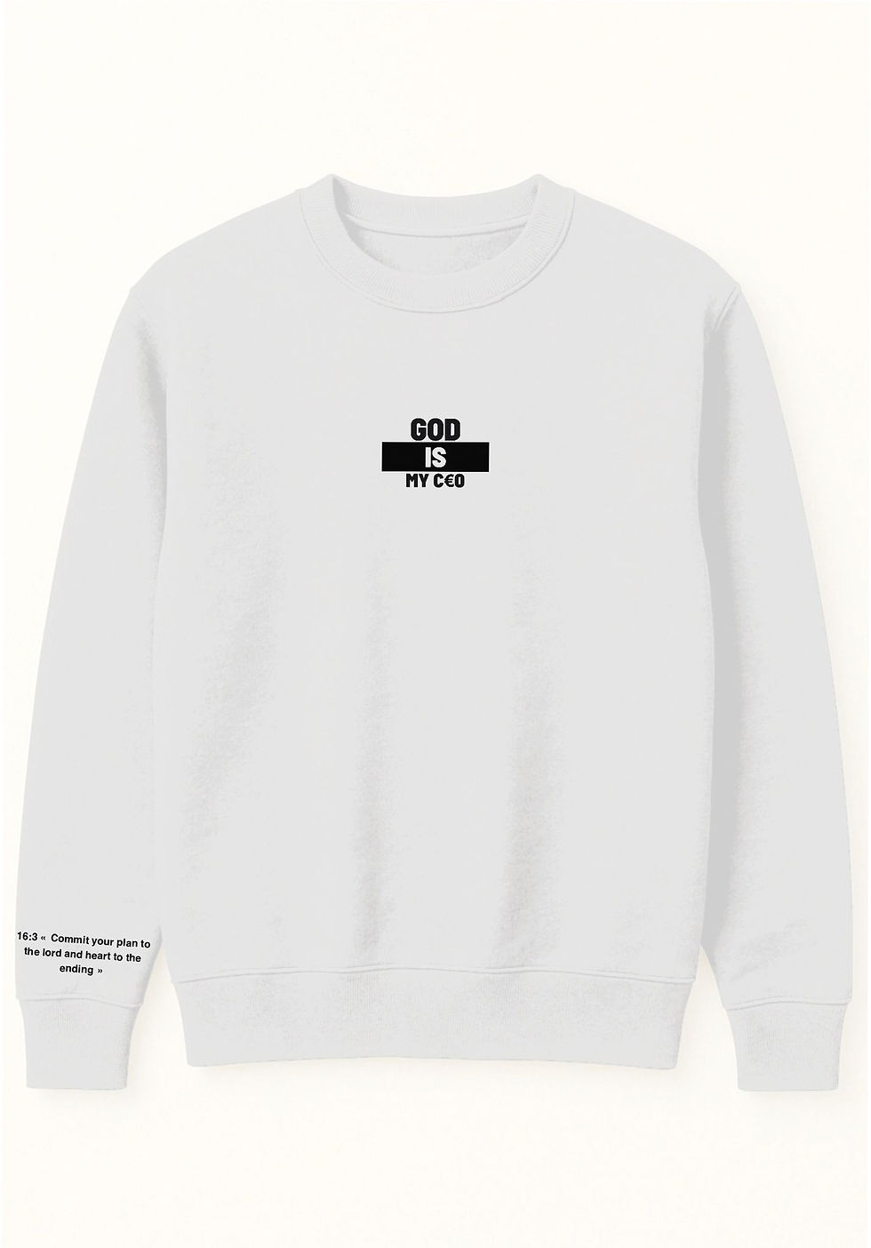 Thumbnail: God Is My CEO  Sweater –White