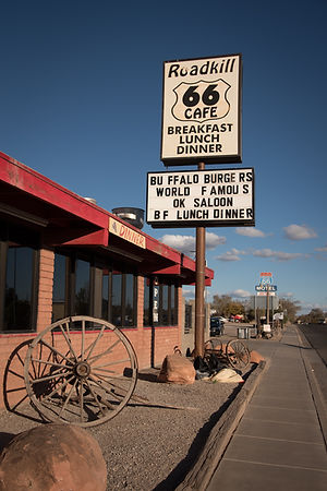 ルート66の街、セリグマンにあるレストラン
