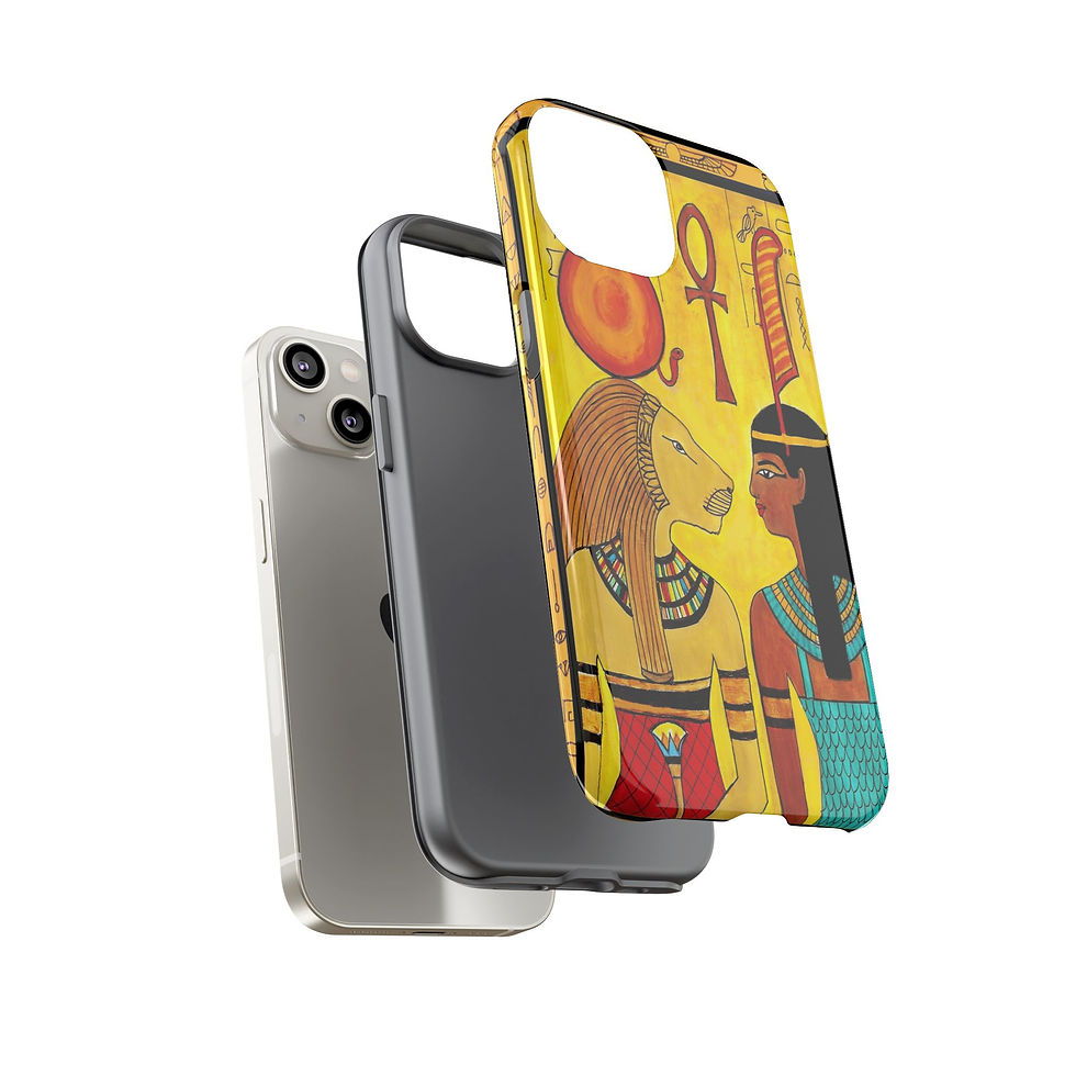 Thumbnail: Sekhmet & Maat - Egyptian-Inspired Tough Phone Case
