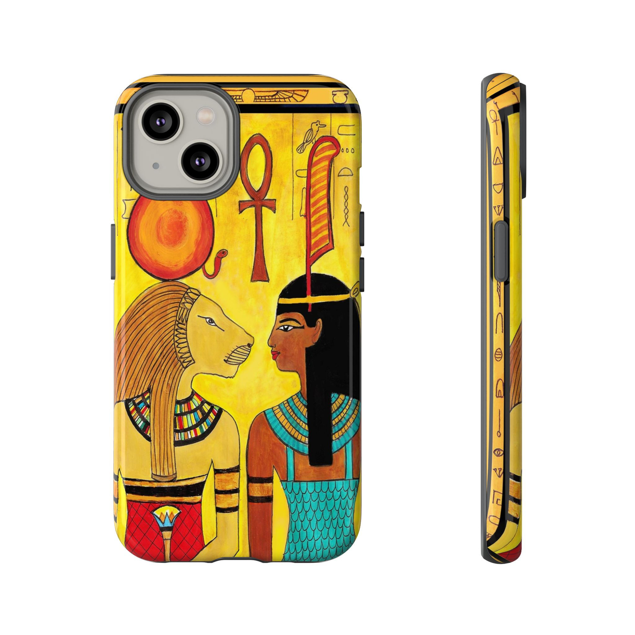 Sekhmet & Maat - Egyptian-Inspired Tough Phone Case