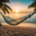 a photo of a hammock on a beach in relation to our holiday pay for agency workers article
