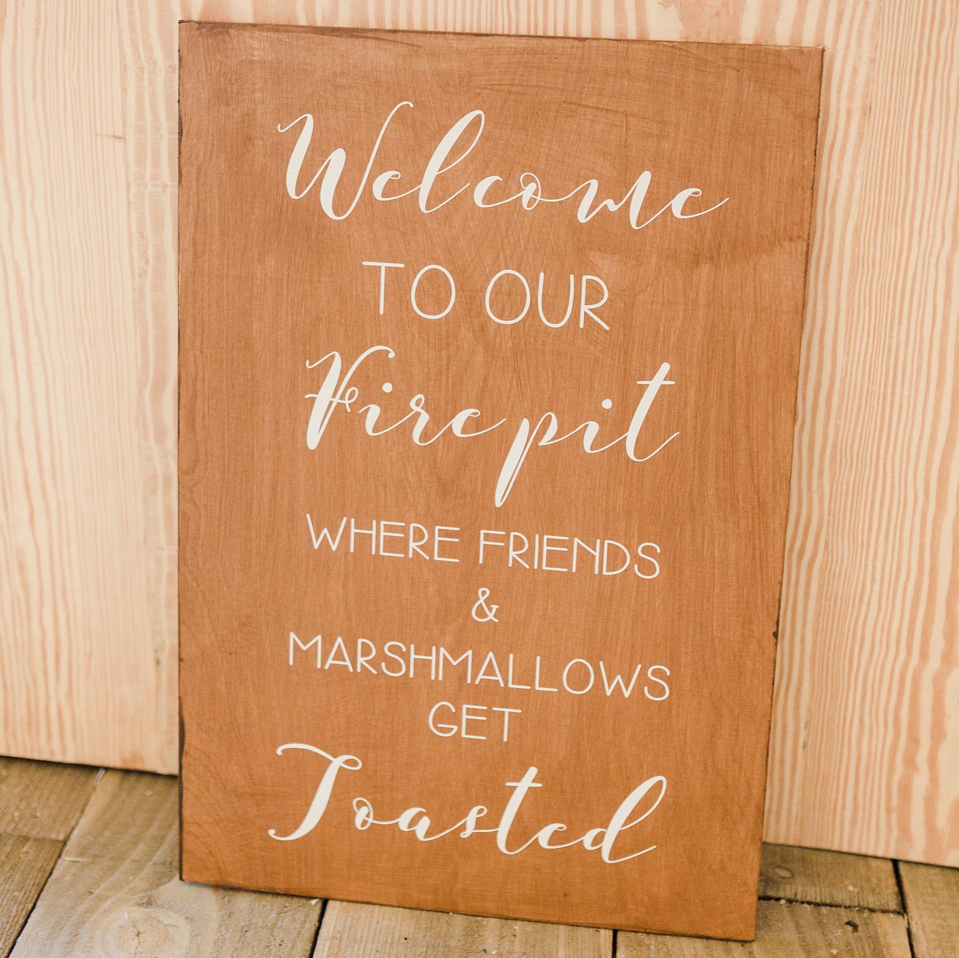 Welcome to Our Firepit Signage