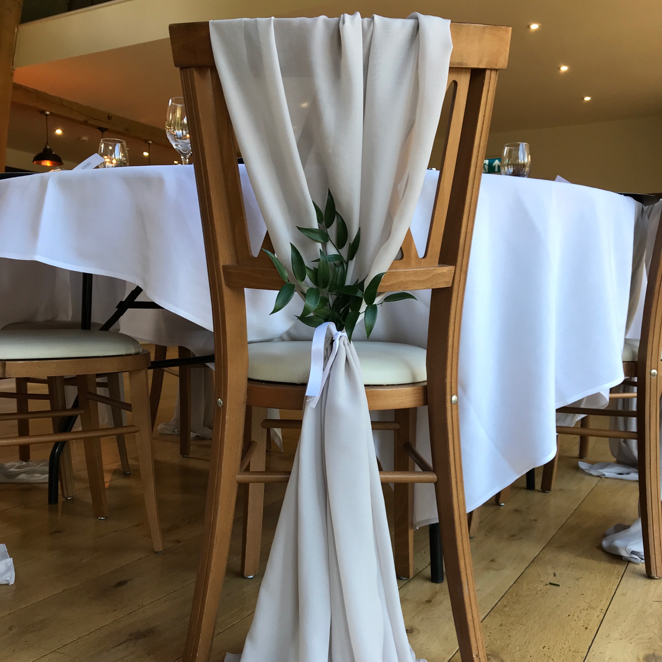 CHIFFON CHAIR DRAPES
