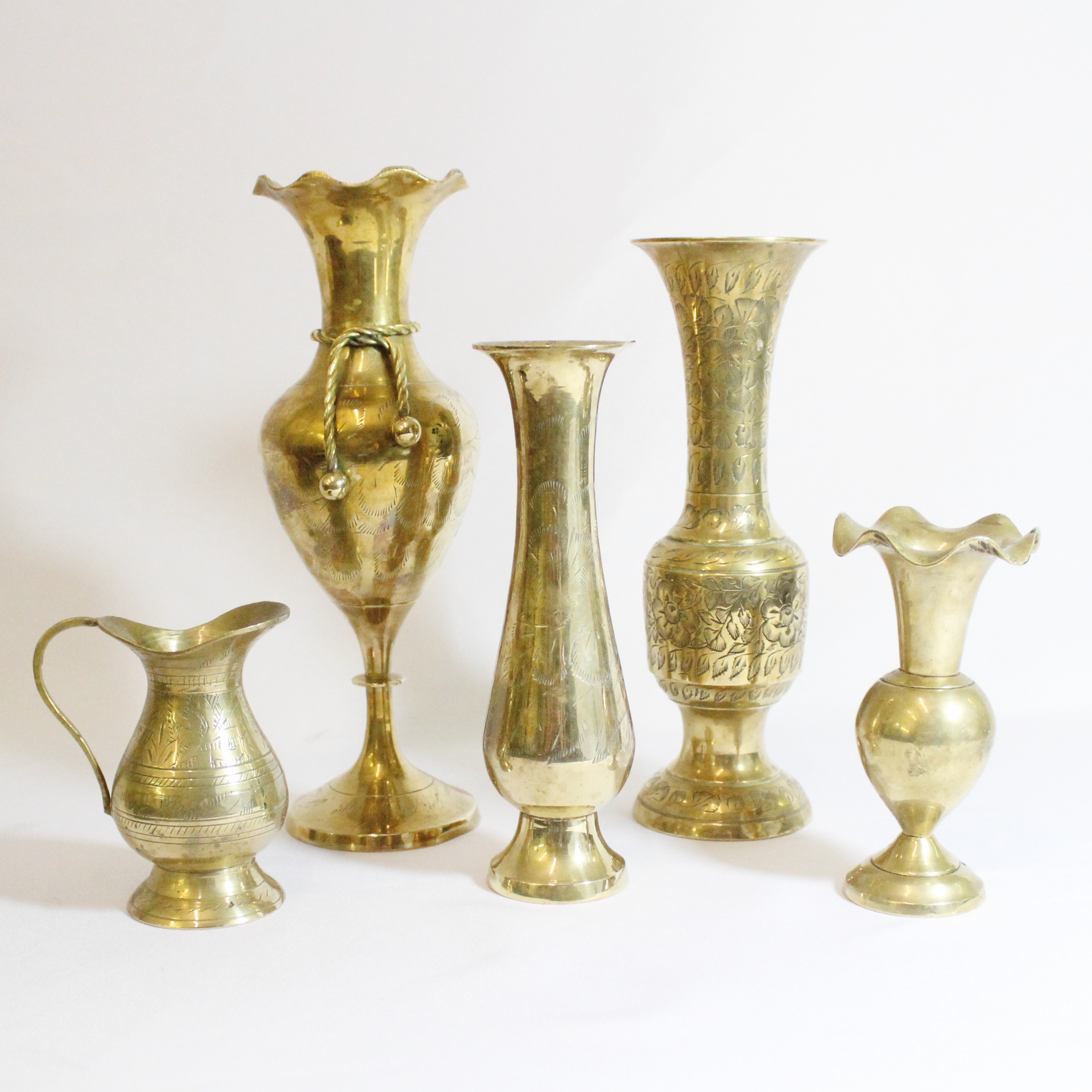 BRASS BUD VASES