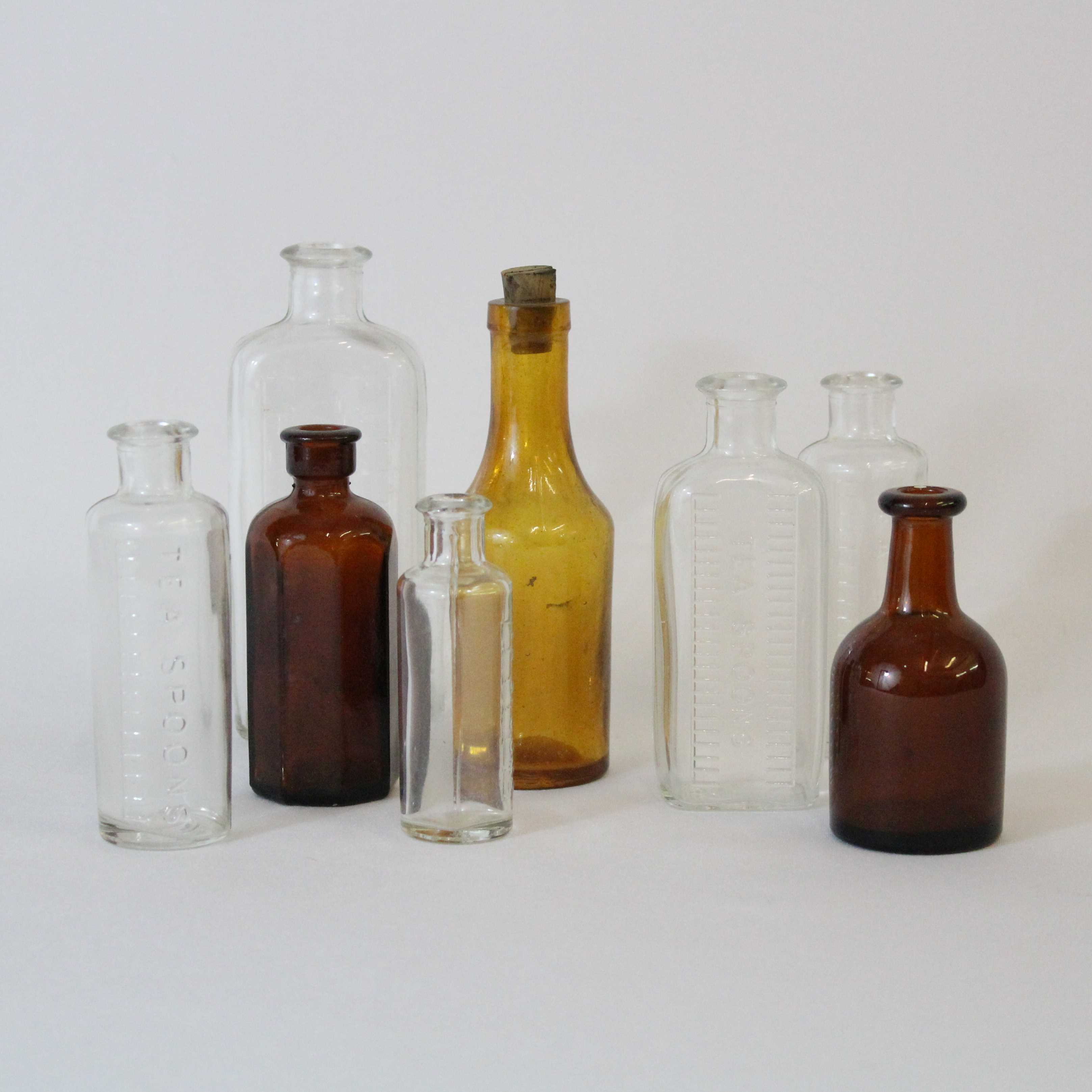 VINTAGE GLASS BOTTLES