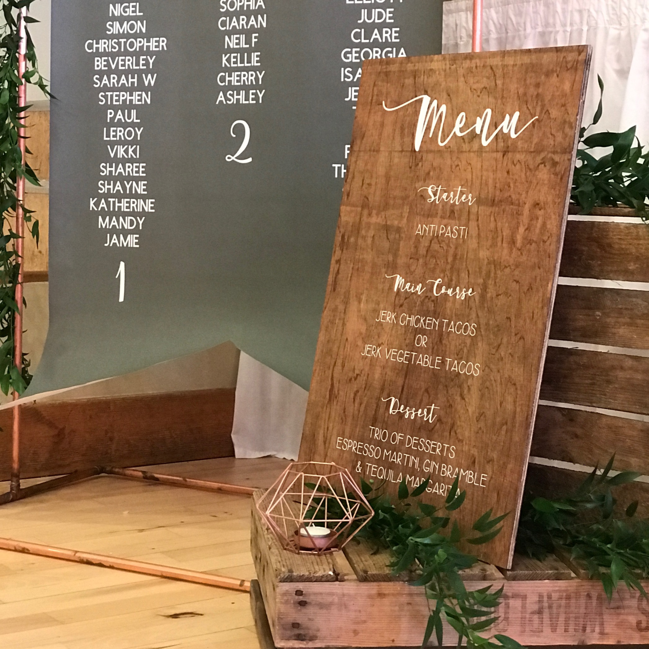 A3 WOODEN MENU BOARD