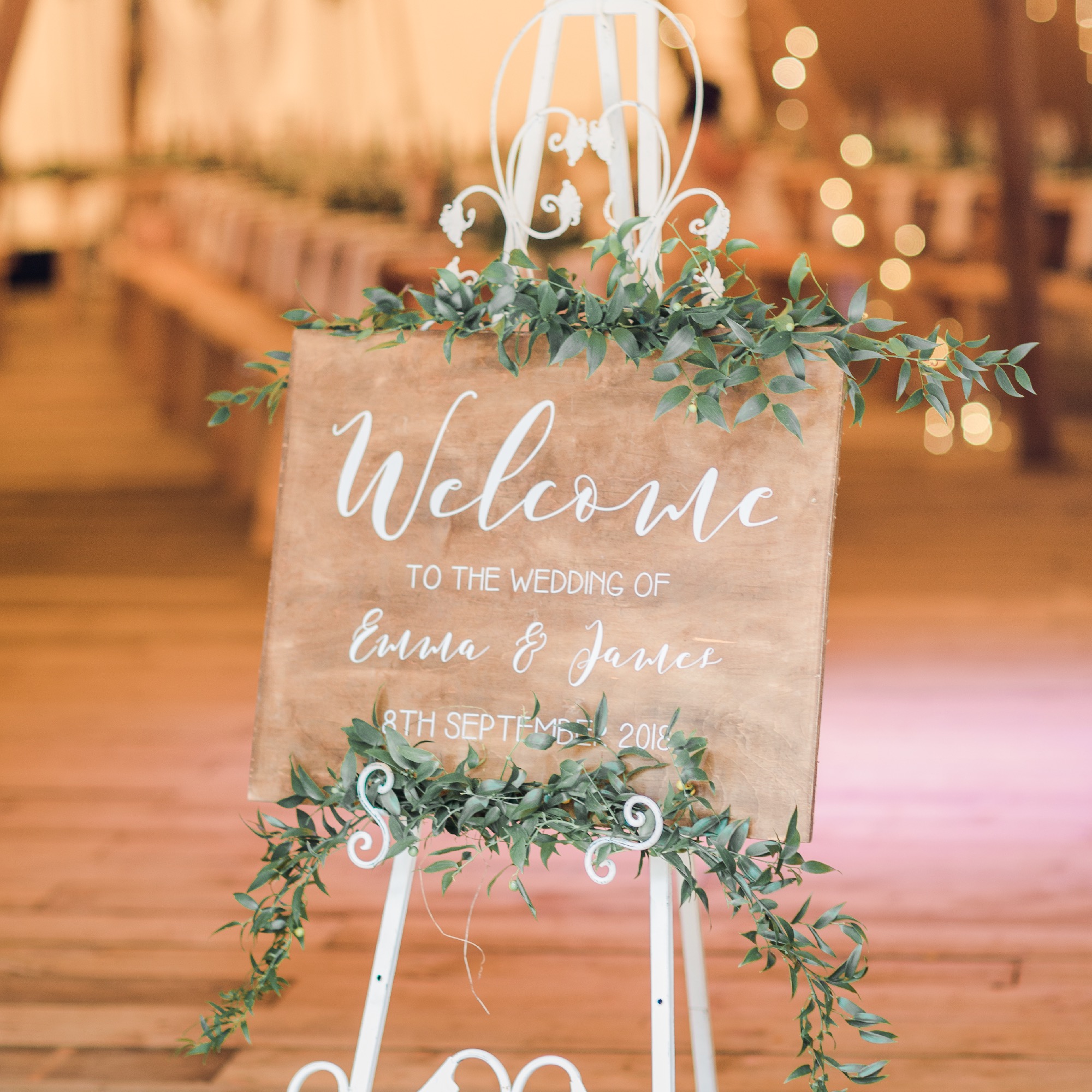 Wooden Welcome Signage