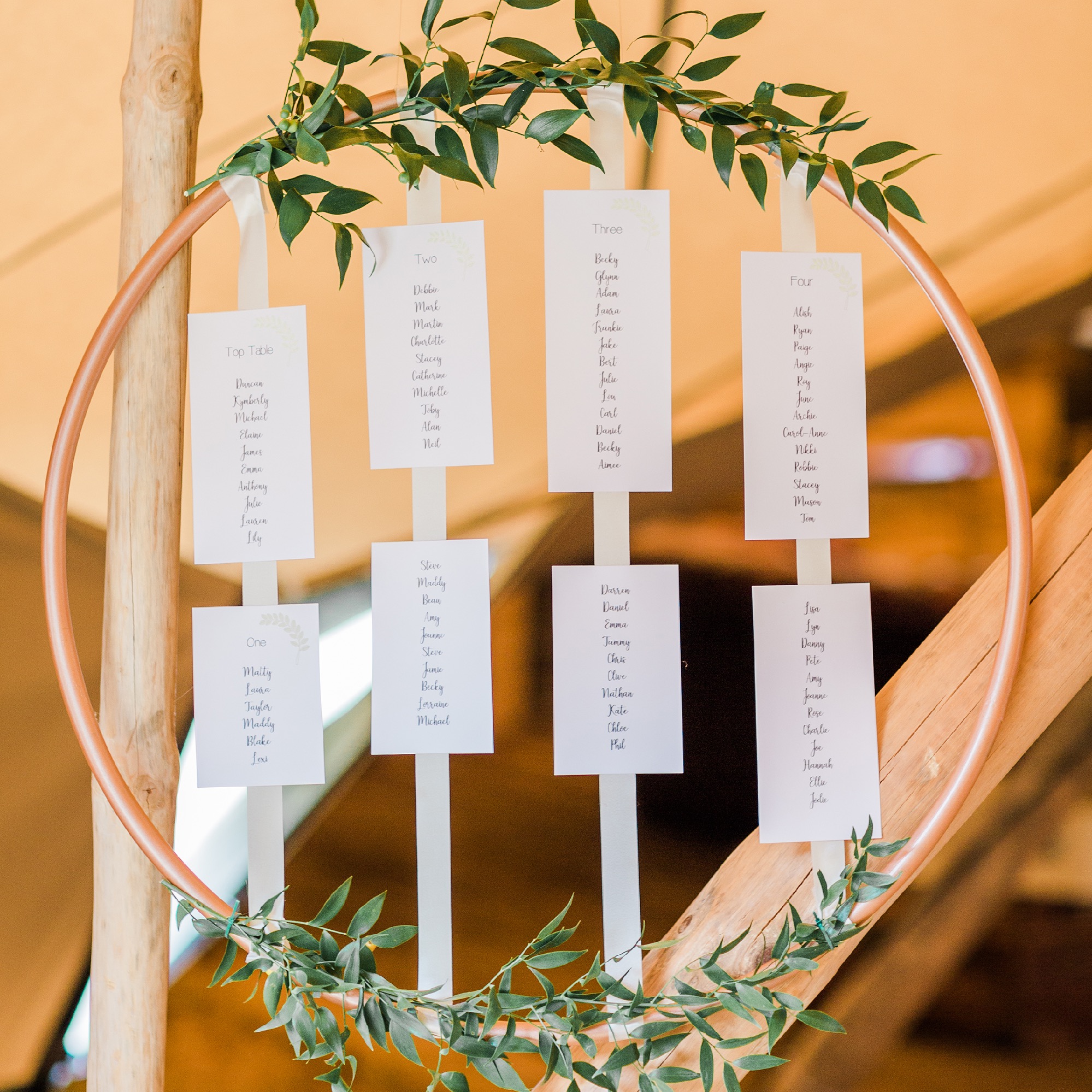 Custom Hoop Table Plan