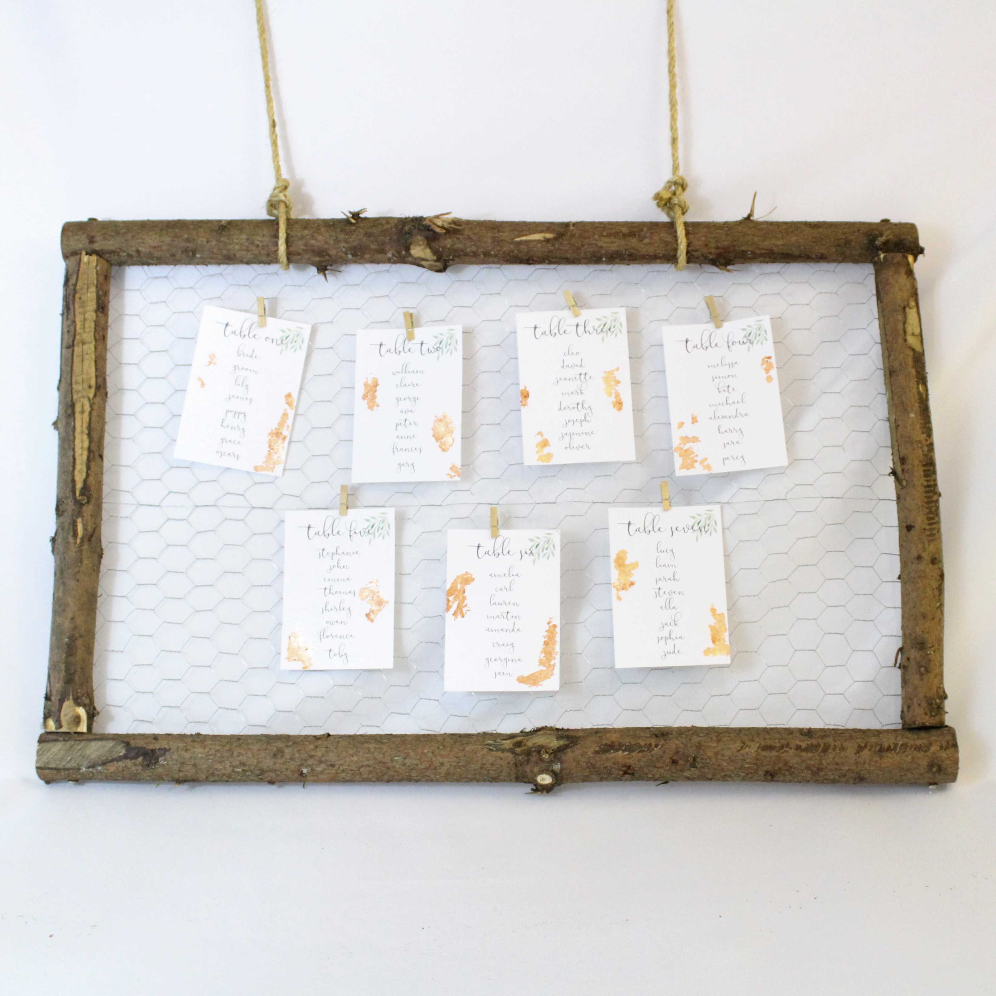 RUSTIC TABLE PLAN FRAME