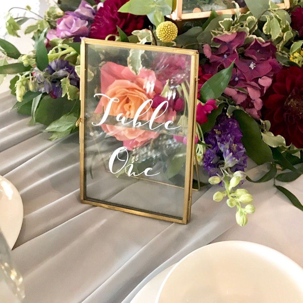 BRASS TABLE NUMBER FRAME
