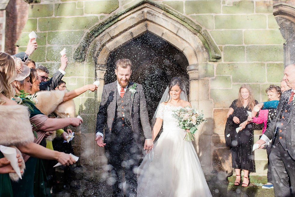 confetti shot at barrow church