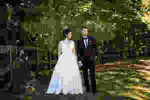 Rustic outdoor Christmas Wedding