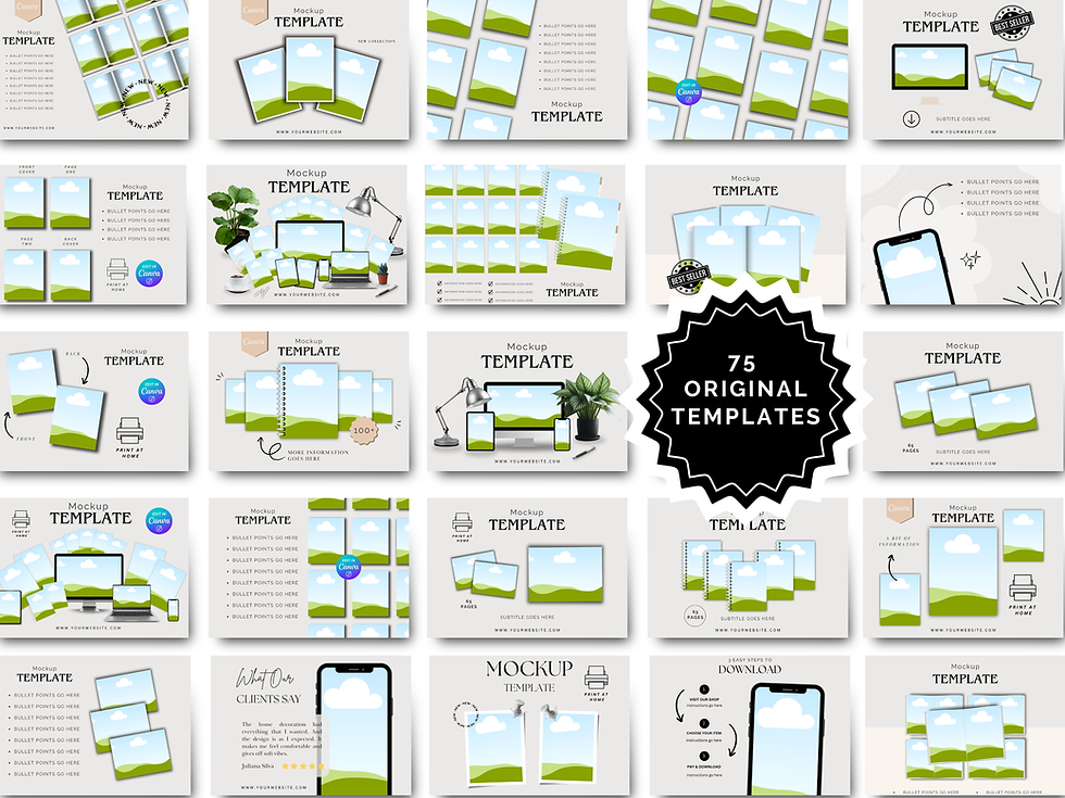 Thumbnail: PLR Digital Product Mockup Templates | buy & resell as your own | 100% profit