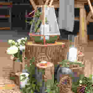 woodland wedding welcome area decoration ideas