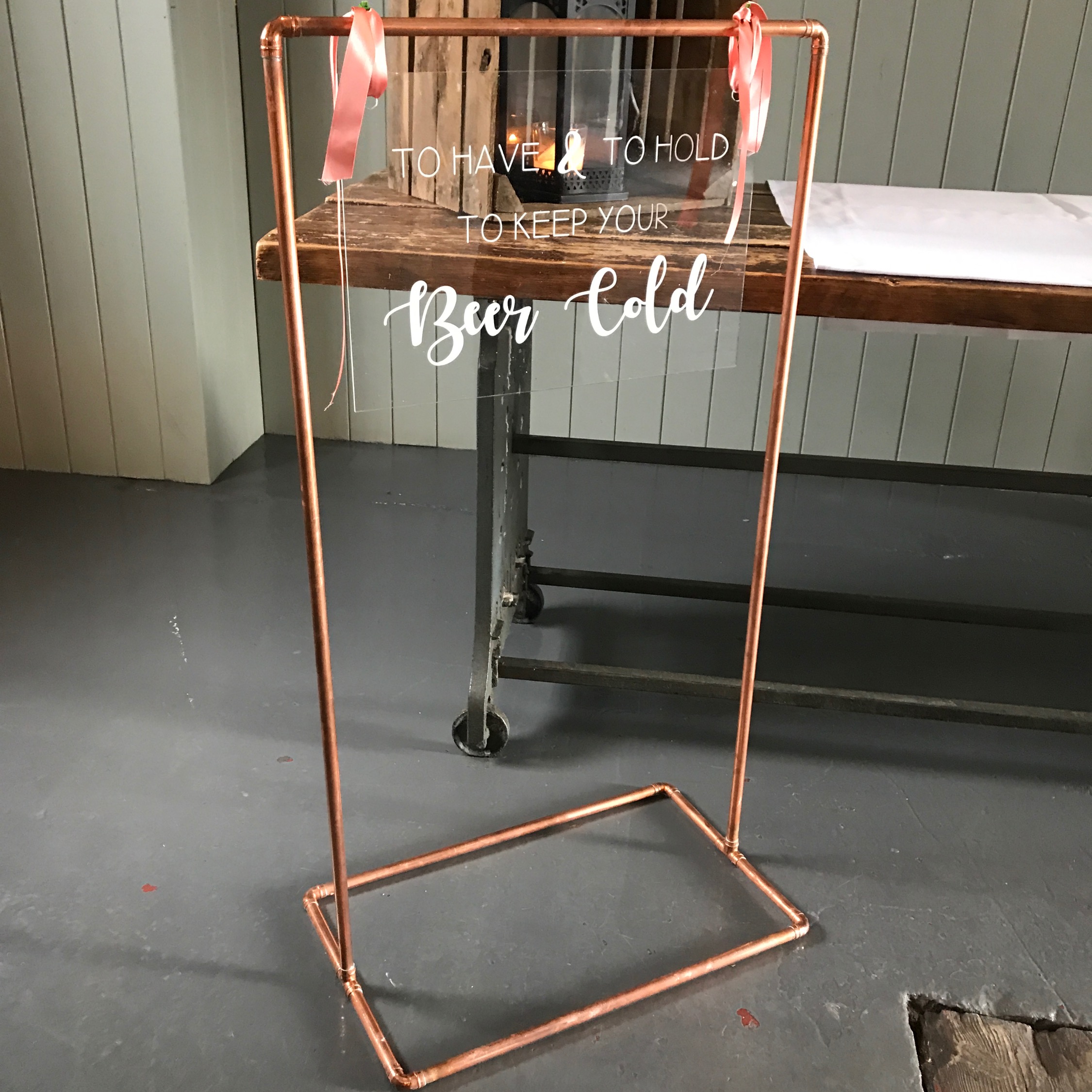 COPPER PIPE FRAME FOR A3 SIGN