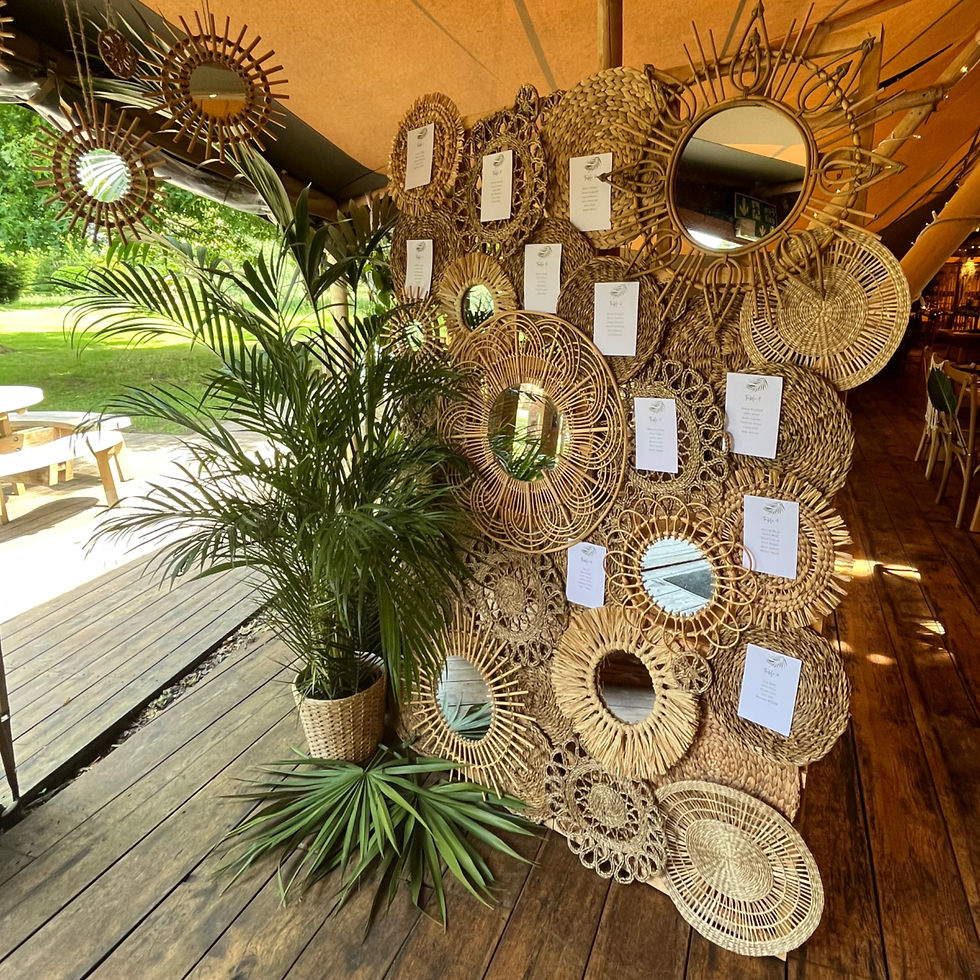 tropical boho table plan ideas