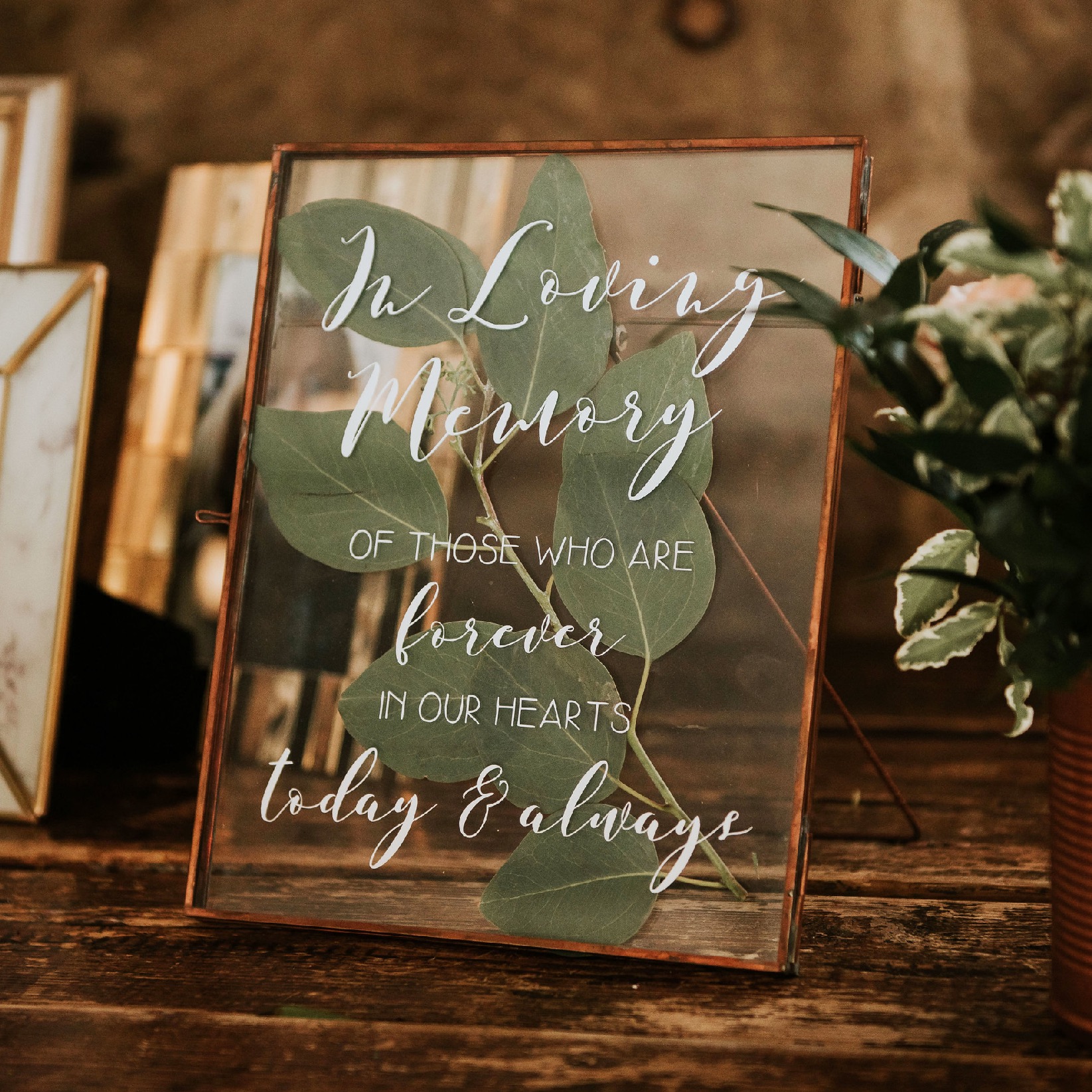 IN LOVING MEMORY COPPER PLATED FRAME