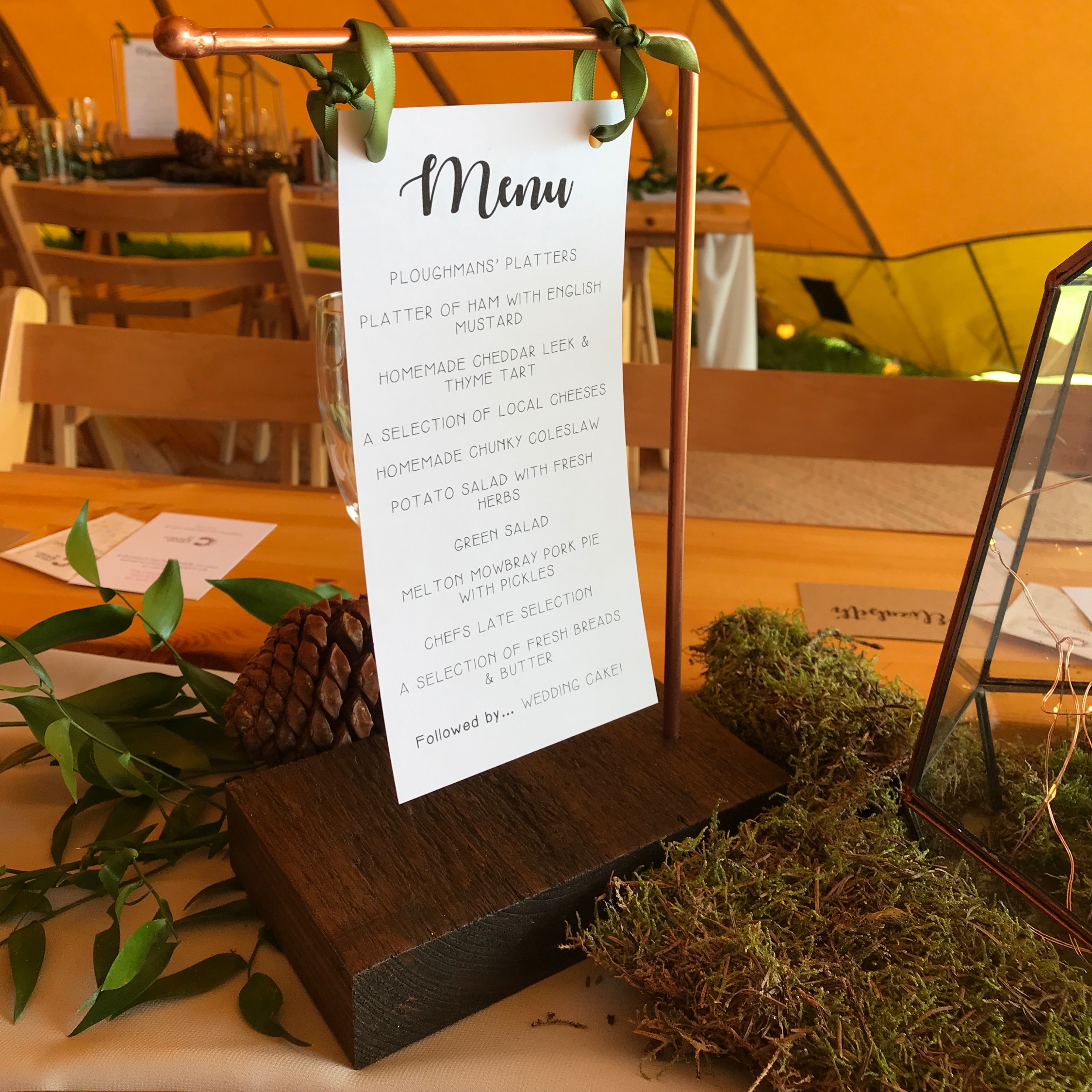 COPPER MENU HOLDERS