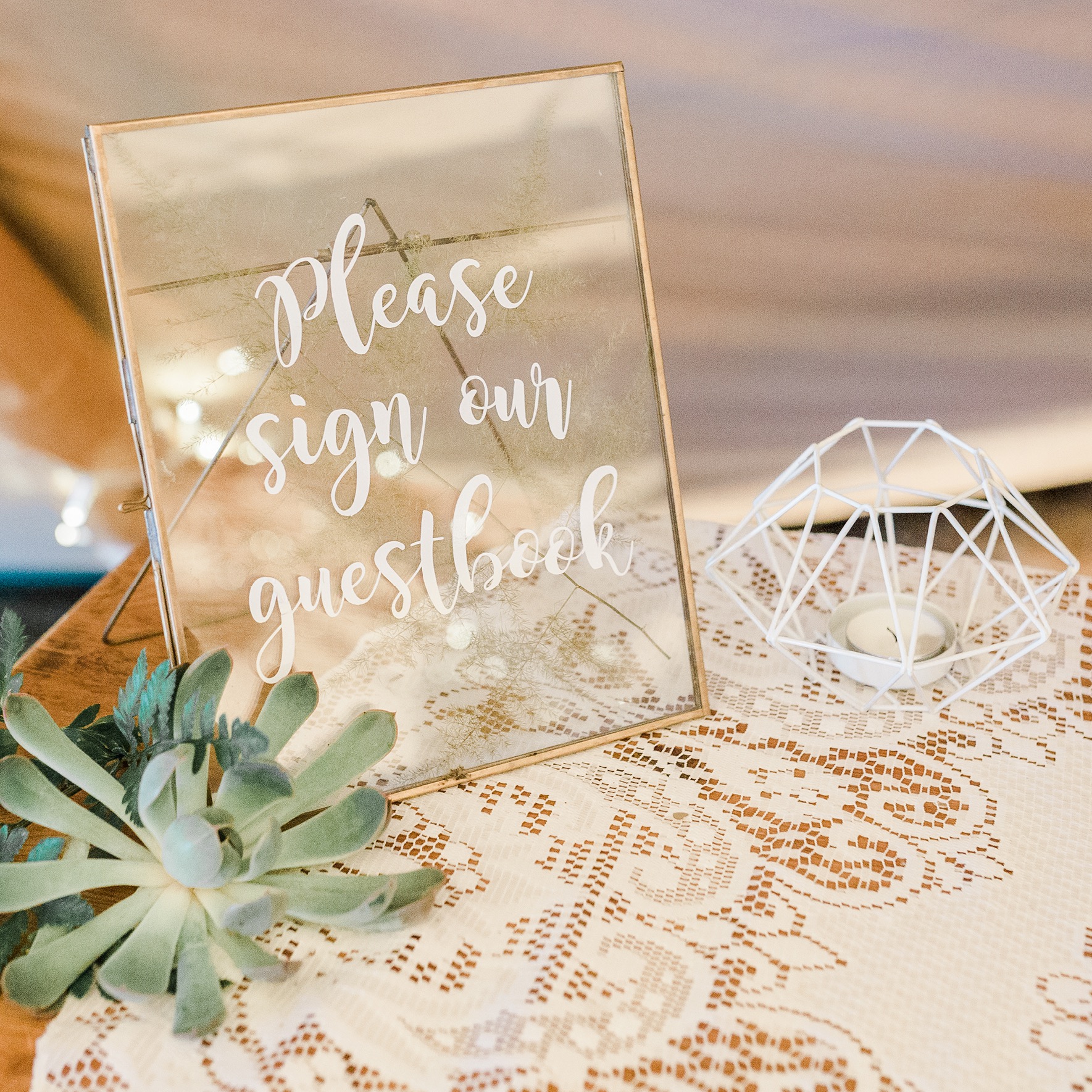 8x10 Modern brass frame Sign