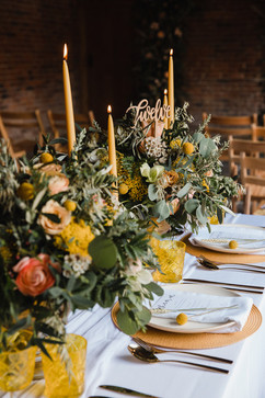 modern mustard wedding colour scheme