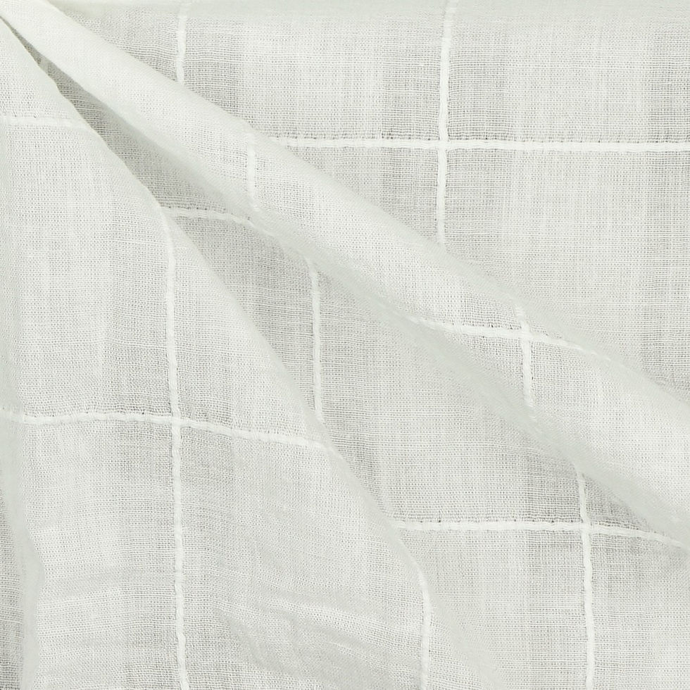 Thumbnail: Voile Dobby Check Off White