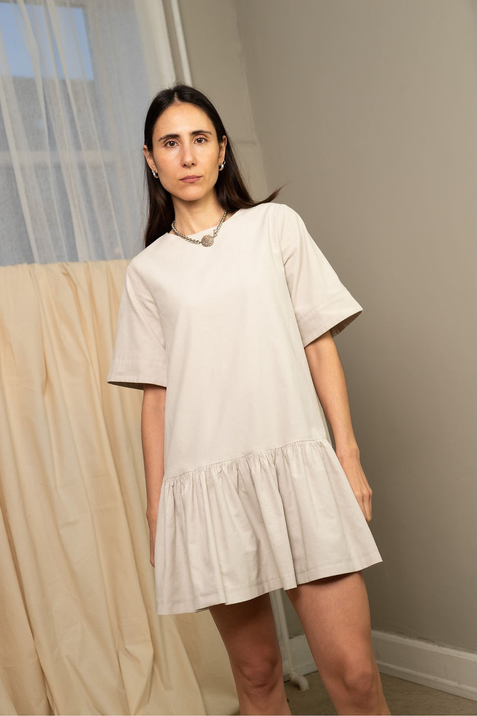 Thumbnail: Puff and Pencil Ruffle Dress